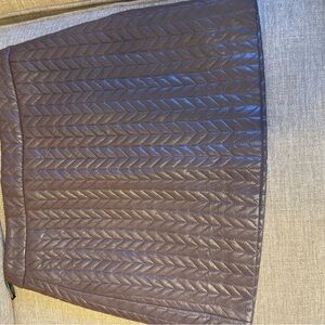 Commense Quilted Brown Skirt
